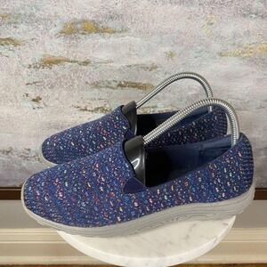 Skechers Relaxed Fit Shoes Womens Size 7 Blue Slip On Memory Foam SN 49297